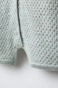 TEXTURED KNIT SHORT JUMPSUIT
