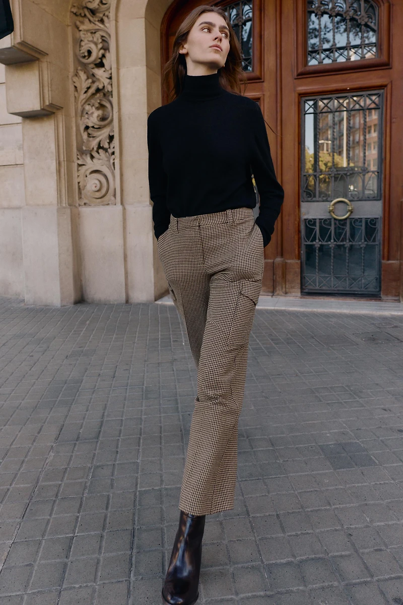 HOUNDSTOOTH CARGO PANTS