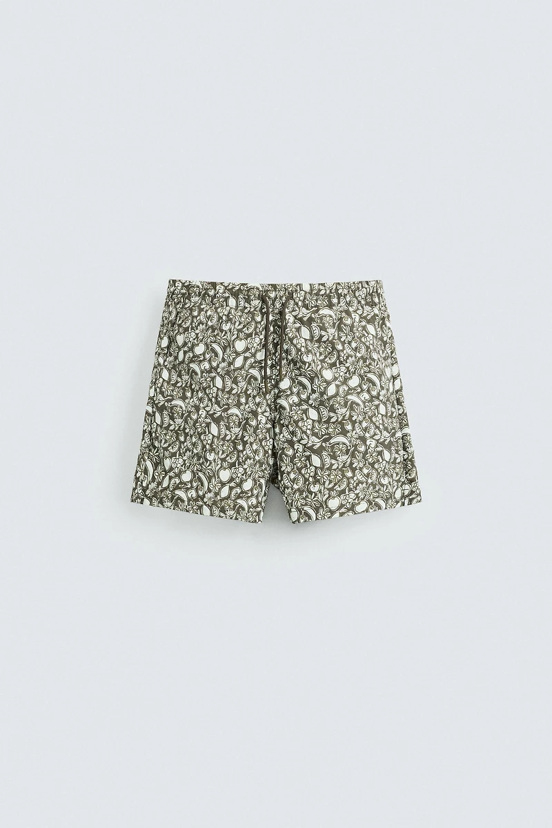 FRUIT PRINT MID-LENGTH SWIMSUIT