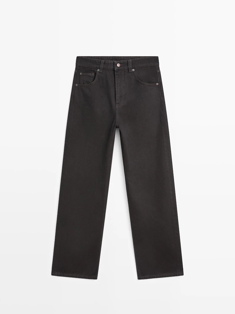 High-waist barrel fit jeans