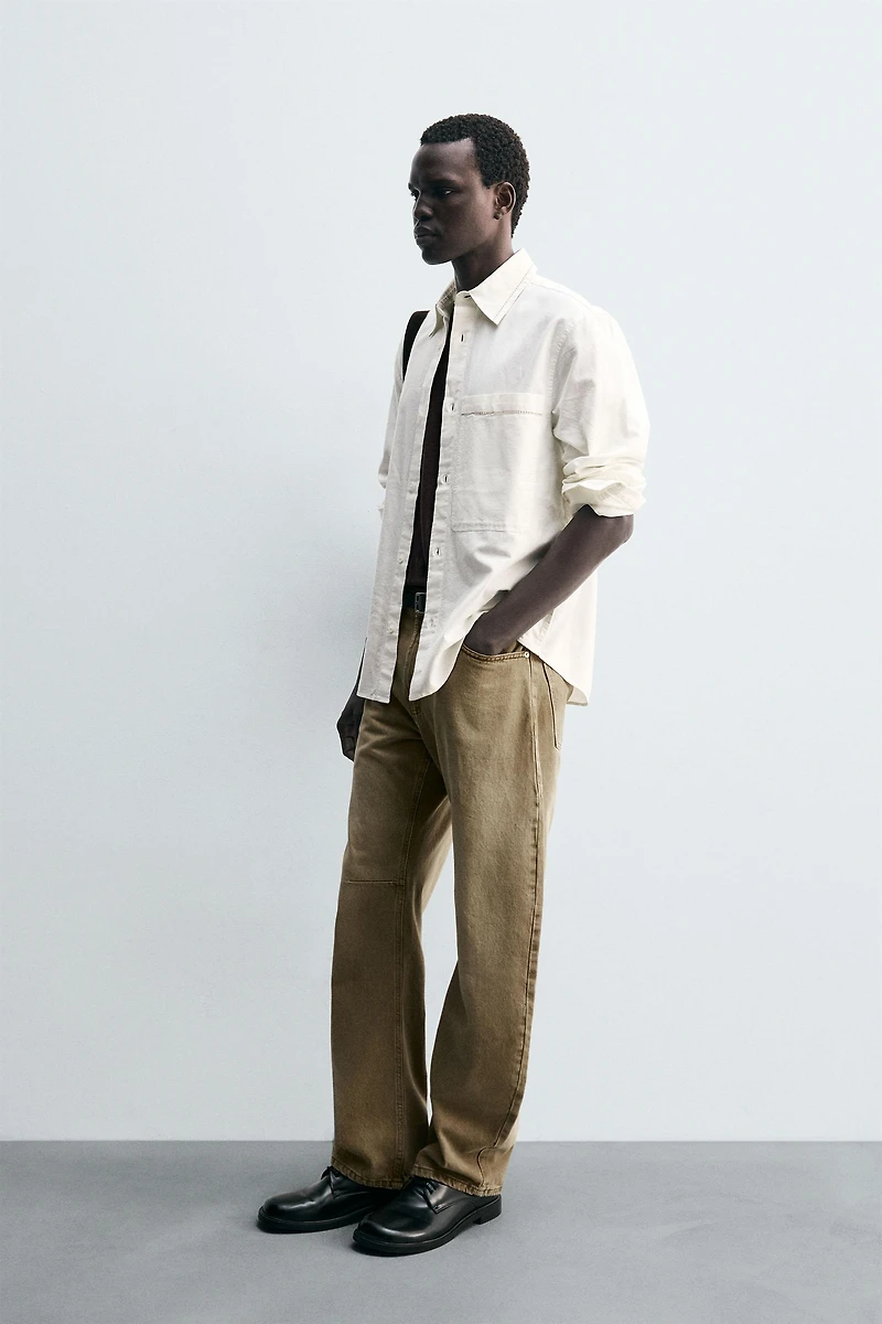 EMBROIDERED COTTON - LINEN SHIRT