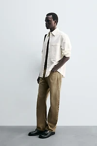 EMBROIDERED COTTON - LINEN SHIRT