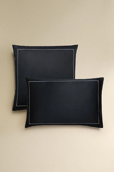SATEEN PILLOWCASE WITH TRIM (500 THREAD COUNT)