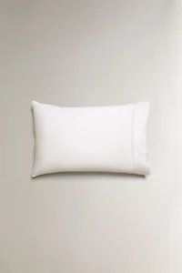 SATEEN PILLOWCASE WITH HEMSTITCHING EMBROIDERY