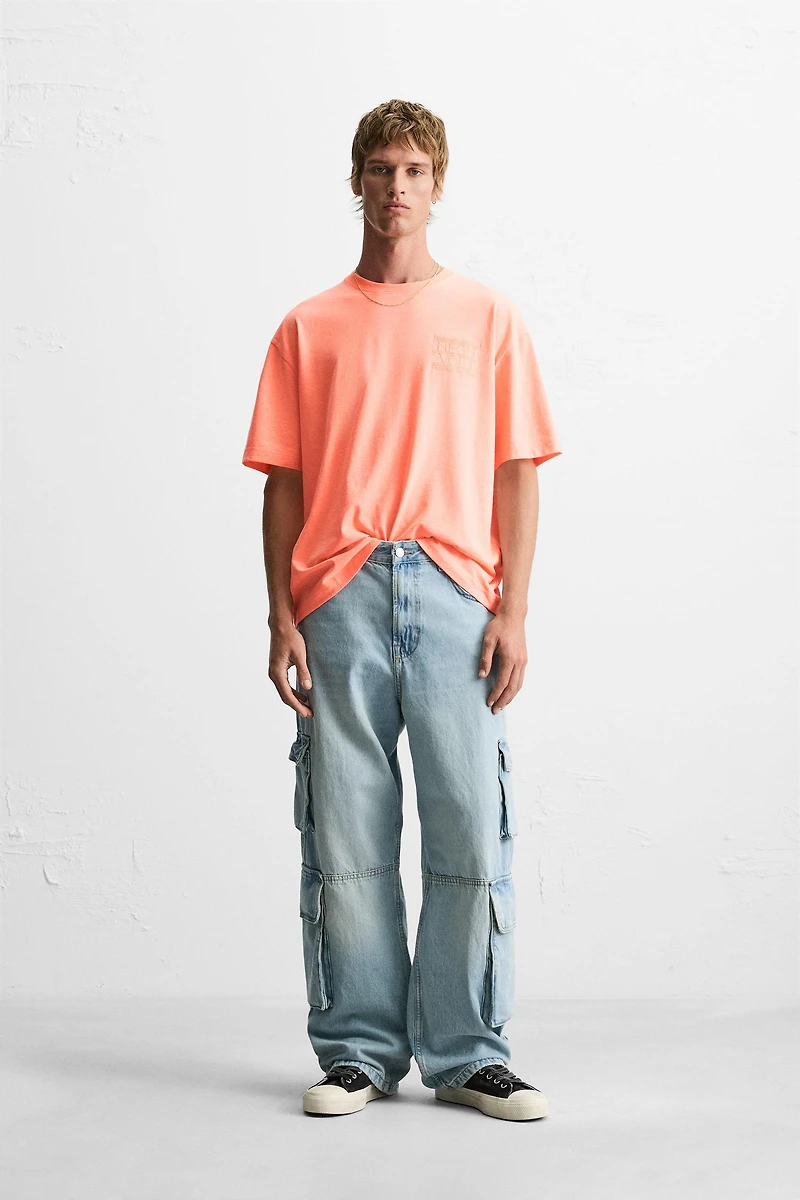 EMBROIDERED TEXT T-SHIRT