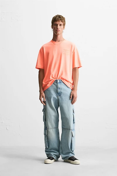 EMBROIDERED TEXT T-SHIRT