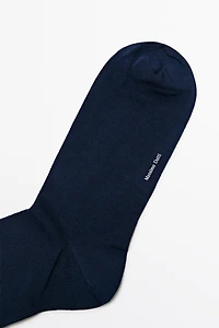 Chaussettes en maille lisse de coton mélangé