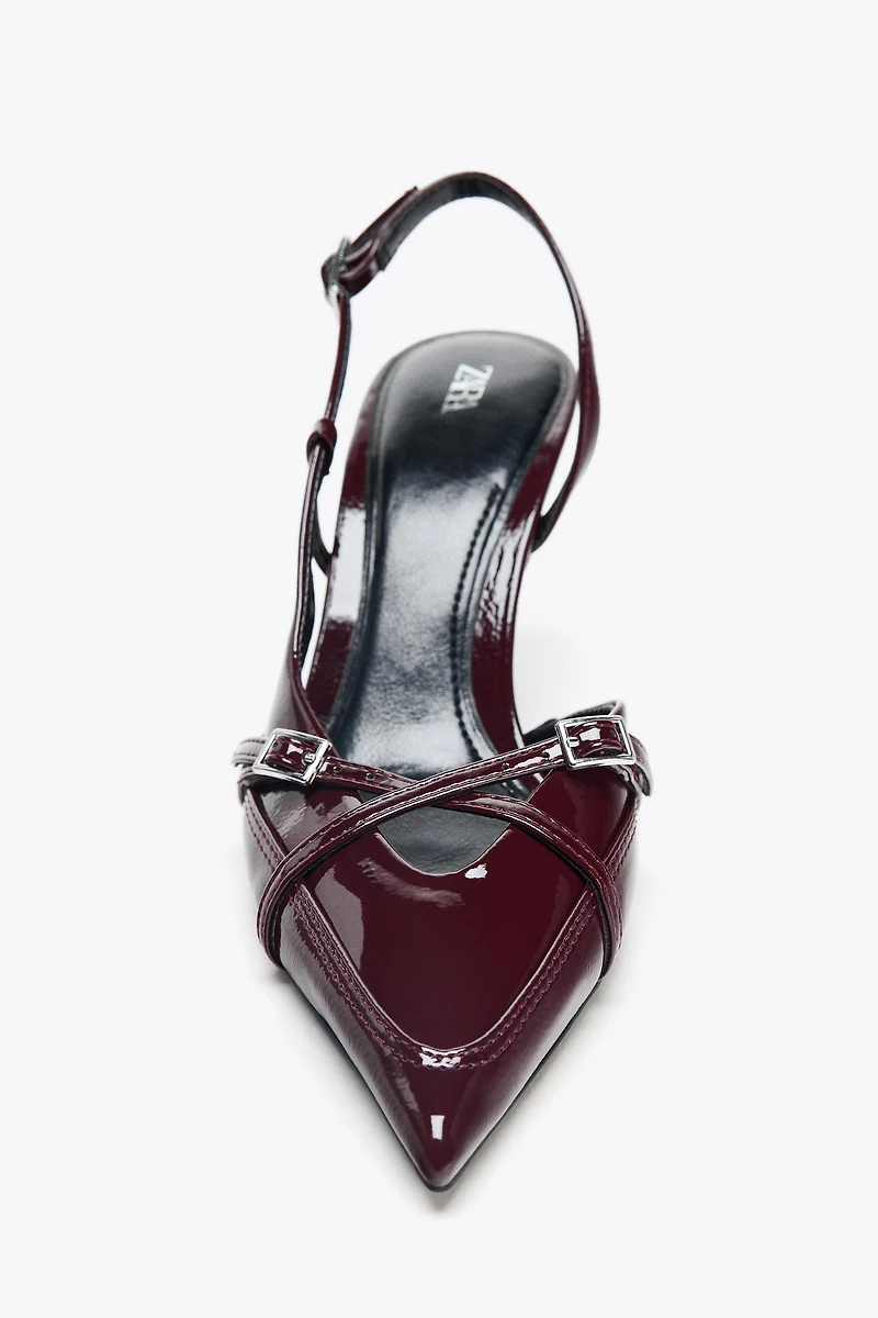 BUCKLED STRAP HEELED SHOES