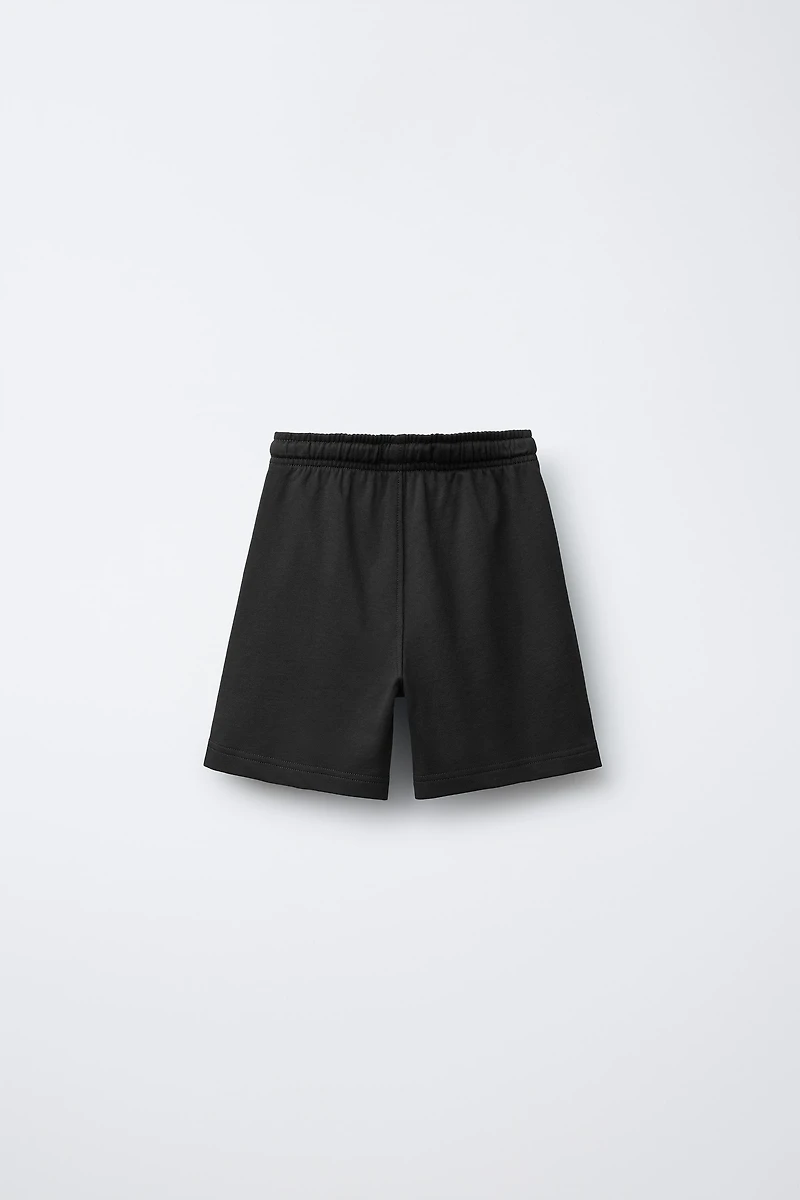 BASIC FLEECE T-SHIRT AND BERMUDA SET