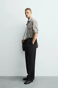 RELAXED FIT PLAID SHIRT