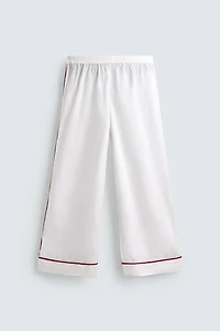 CONTRAST PIPING PAJAMA SET