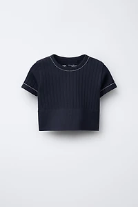 T-SHIRT SEAMLESS DE SPORT À LISERÉS BRILLANTS