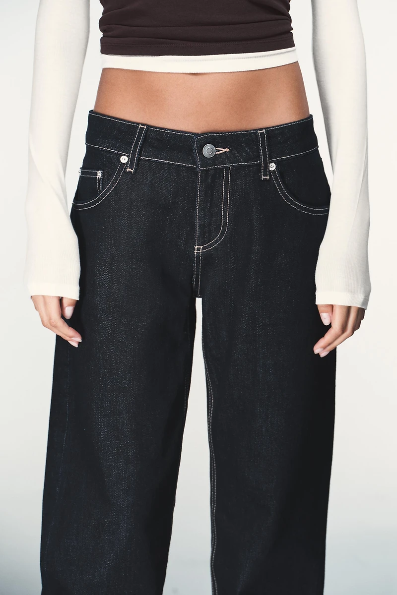TRF LOW RISE WIDE LEG JEANS
