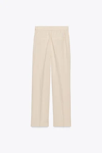 STRAIGHT LEG ELASTIC WAIST PANTS
