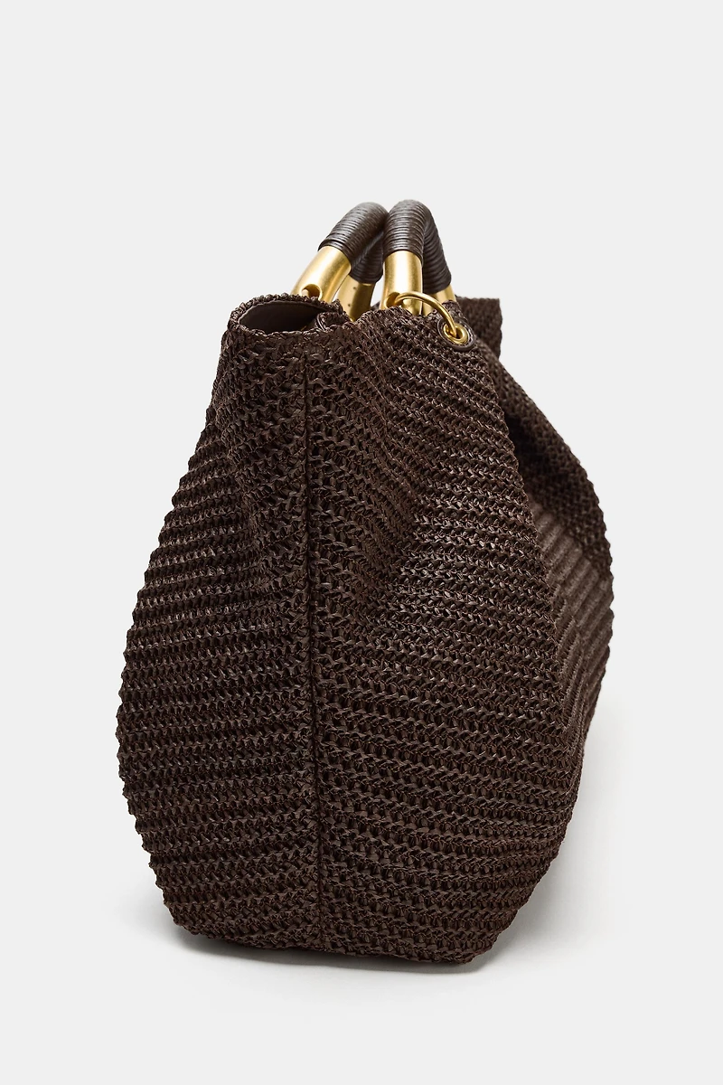 MAXI BRAIDED EFFECT HANDBAG