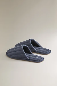 QUILTED MULE SLIPPERS