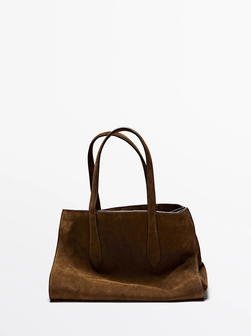 Split suede medium icon bag
