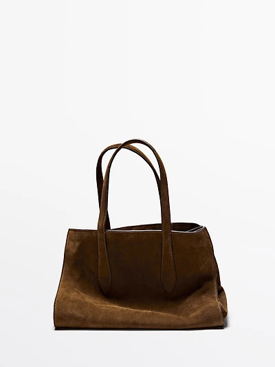 Split suede medium icon bag