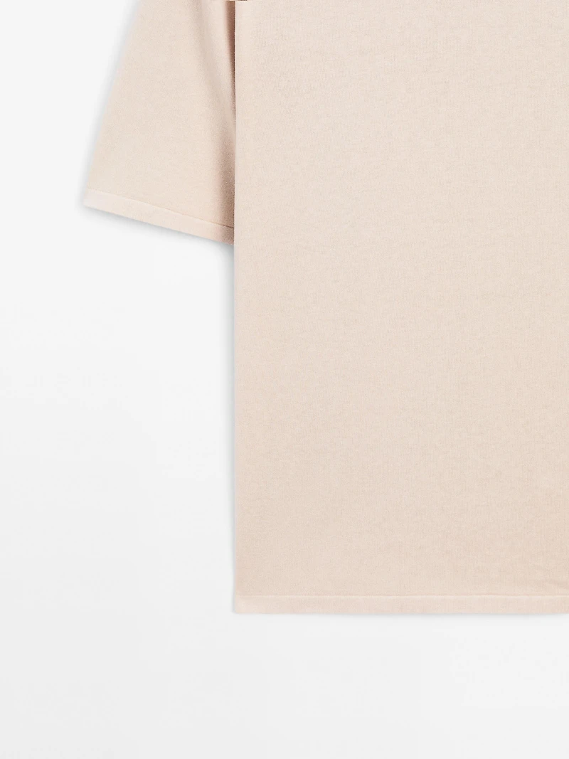 T-shirt en maille de coton mélangé