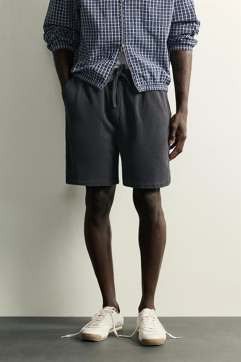 SHORT DE JOGGING DÉLAVÉ BASIQUE