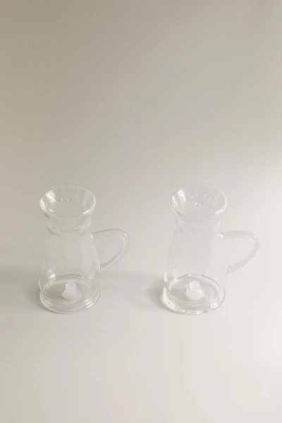 ENSEMBLE SALIÈRE ET POIVRIÈRE EN BOROSILICATE