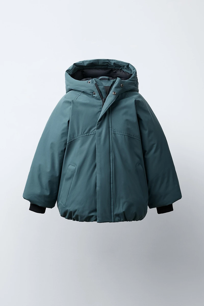 MANTEAU REMBOURRÉ À CAPUCHE DÉPERLANT