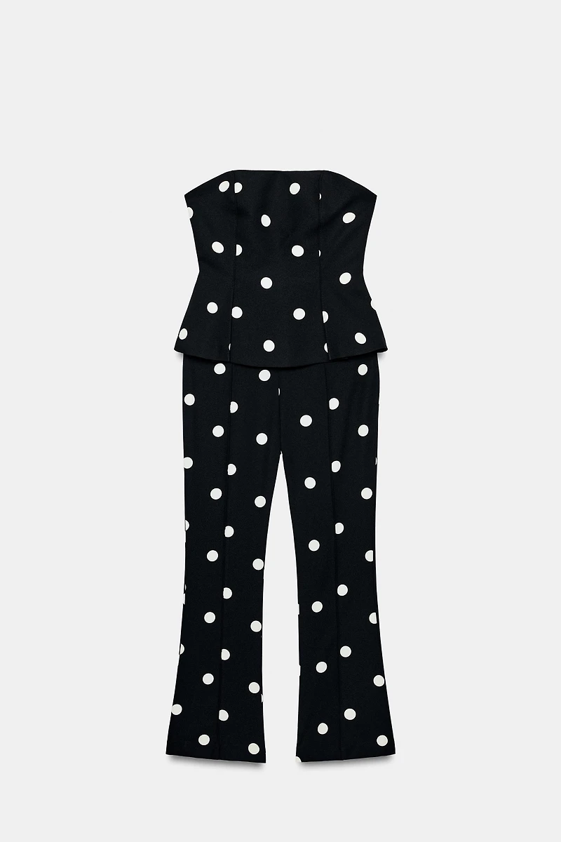 COMBINAISON BUSTIER À POIS