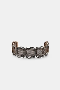 METALLIC MESH SPARKLE CHOKER