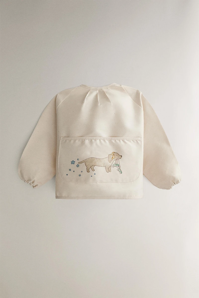 CHILDREN'S SKATING DOG BIB WITH SLEEVES