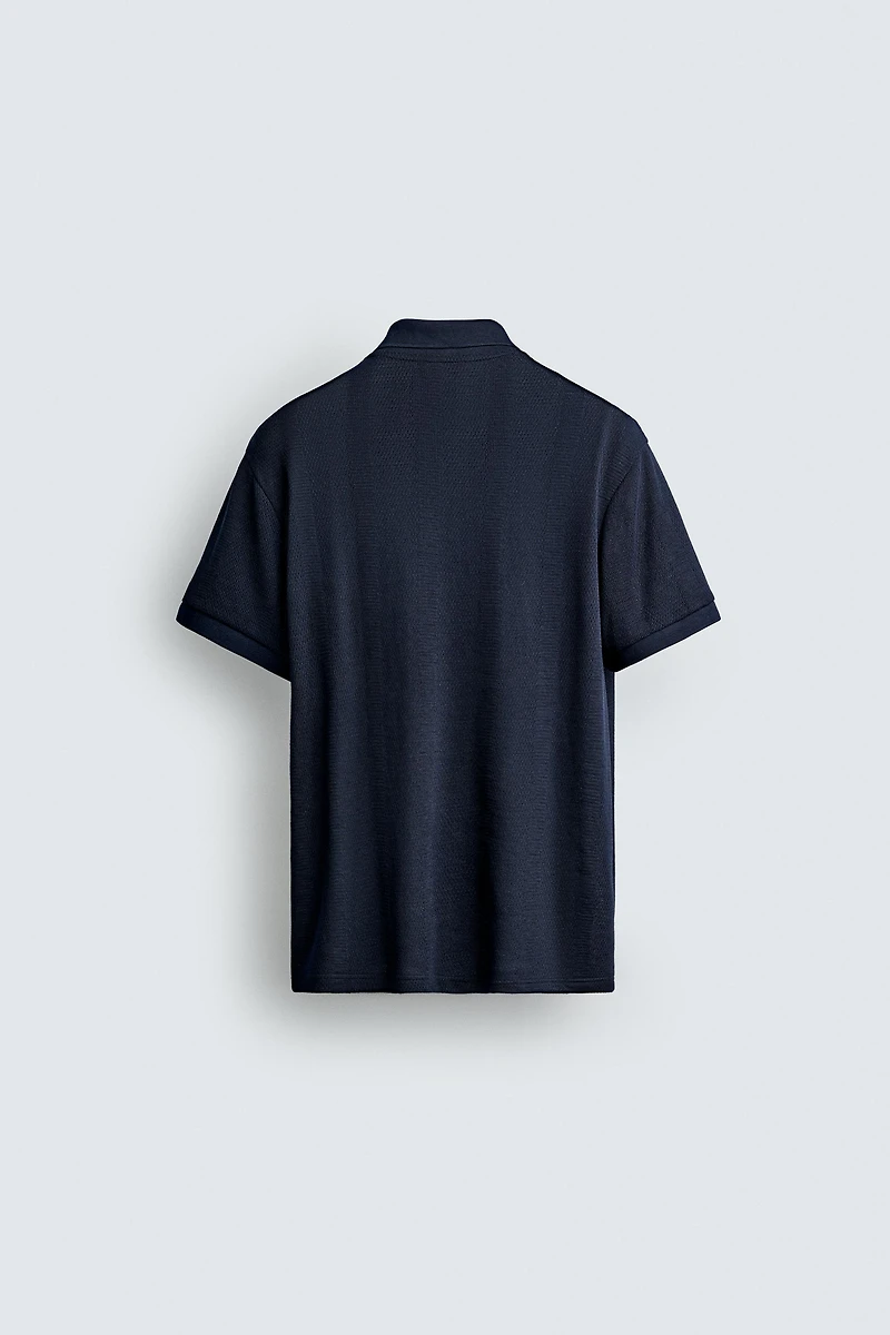 STRIPED JACQUARD REGULAR FIT POLO