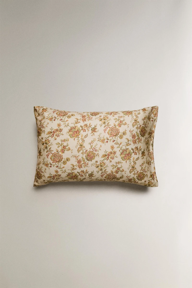 FLORAL SATEEN PILLOWCASE