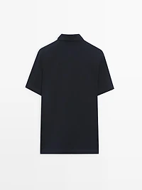 Short-sleeved polo shirt, 100% cotton