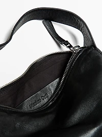 Petit sac porté épaule en cuir nappa