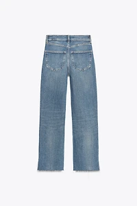 TRF HIGH-WAISTED CROPPED FLARE JEANS