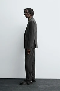 TEXTURED SUIT PANTS