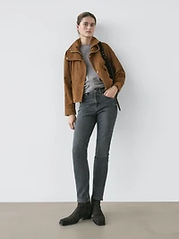 Jean slim cropped mid-rise