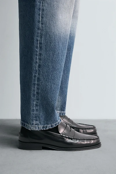 LEATHER PENNY LOAFERS