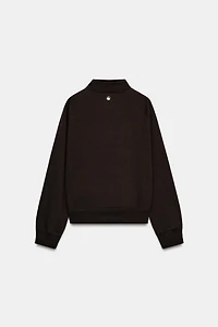 ZIP PATCH SWEATSHIRT