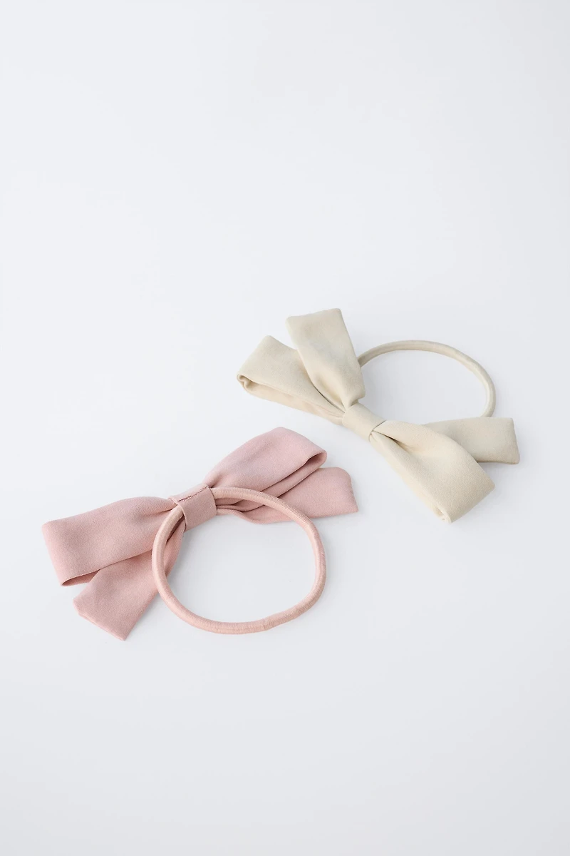 TWO-PACK OF HAIR TIES WITH BOWS