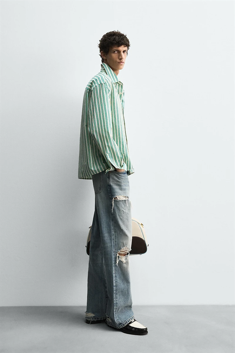 PLUTO PATCH STRIPED SHIRT HARRY LAMBERT FOR ZARA X DISNEY