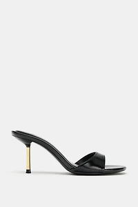 METALLIC HEELED SANDALS