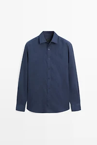 Slim fit 100% linen shirt