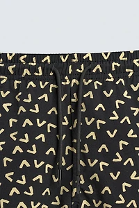 GEOMETRIC PRINT SHORT SWIMSUIT