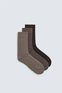 PACK OF 3 STRUCTURED SOCKS