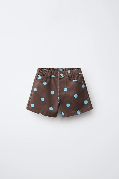 POLKA DOT TWILL SHORTS