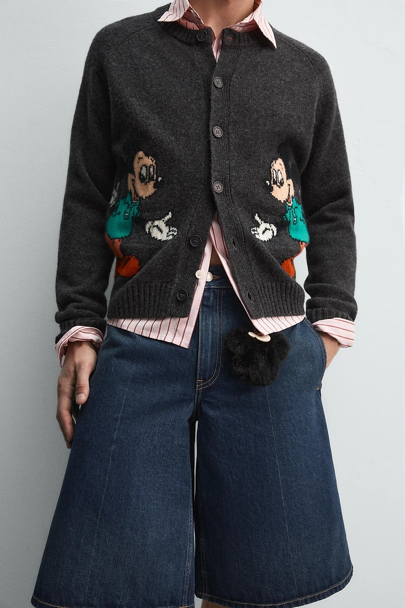 MICKEY MOUSE WOOL CARDIGAN HARRY LAMBERT FOR ZARA X DISNEY