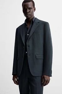 TEXTURED SUIT BLAZER