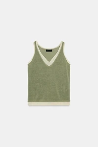TOP EN MAILLE BIMATIÈRE