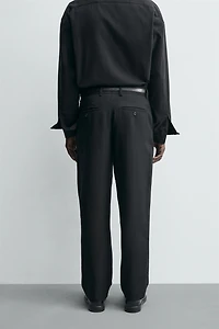 100% WOOL STRAIGHT FIT PANTS