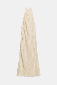 FLORAL JACQUARD MIDI DRESS